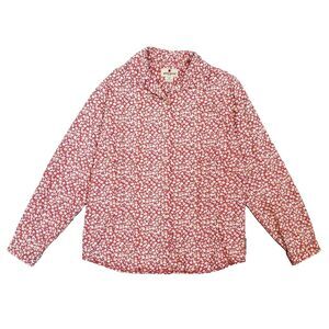 WoolRich Womens S Floral Button Up Longsleeve Shirt Western Preppy Countrycore